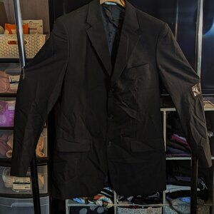 Men's Versini brand Lined Black Suit Coat 44" chest 42" length